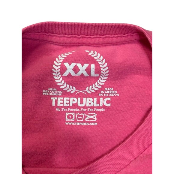 Hayao Miyazaki Graphic Print TShirt Men XXL Pink Tee Kiki Totoro Mononoke Laputa - Picture 4 of 4